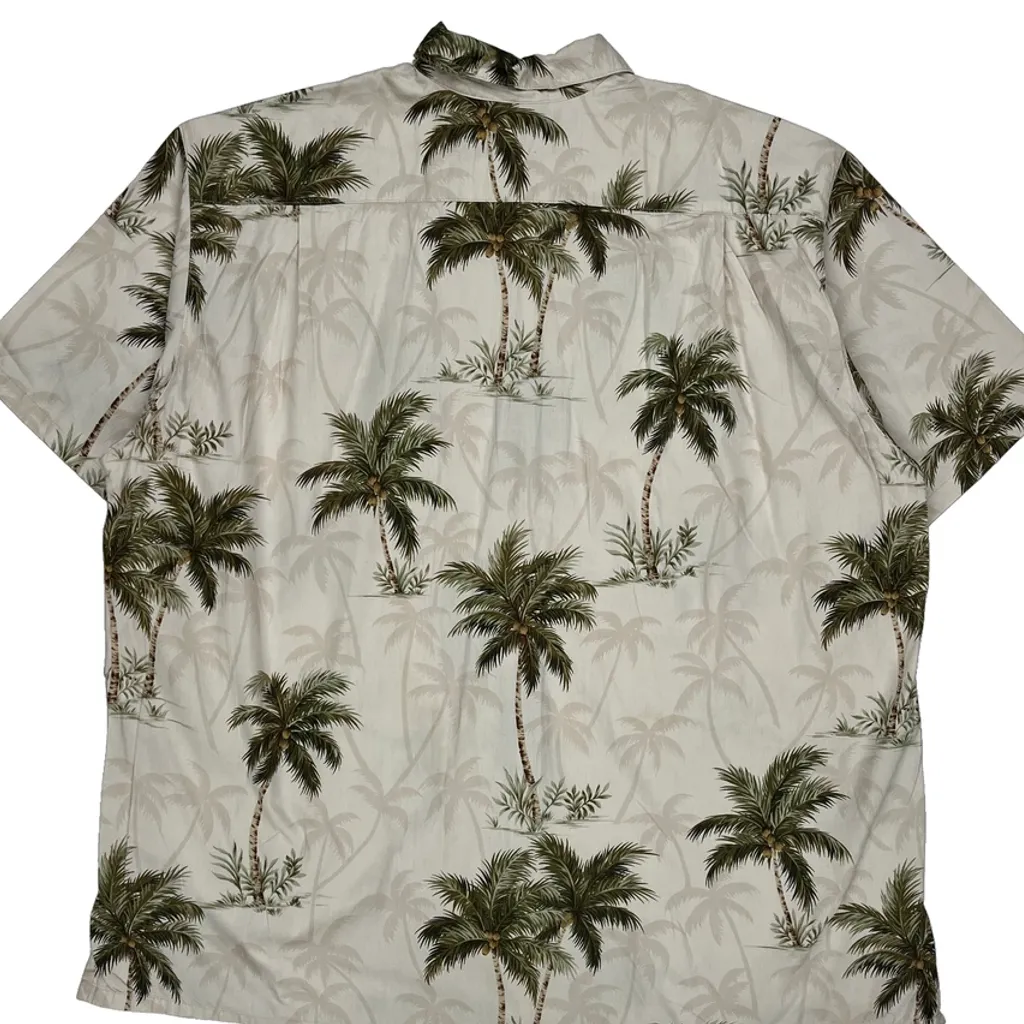 Unbranded Hawaiian Shirt - XL Beige Cotton - Image 6