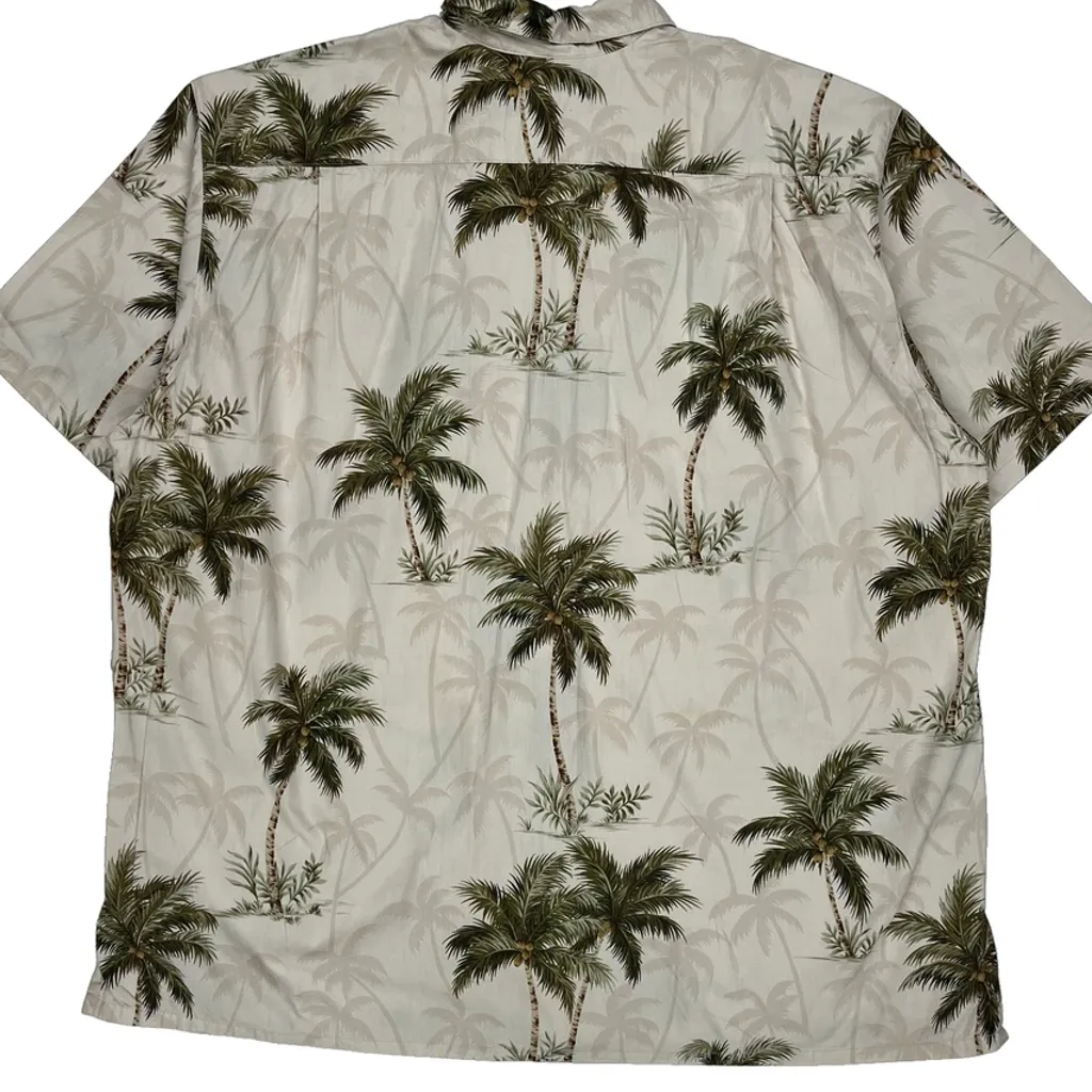 Unbranded Hawaiian Shirt - XL Beige Cotton - Image 7