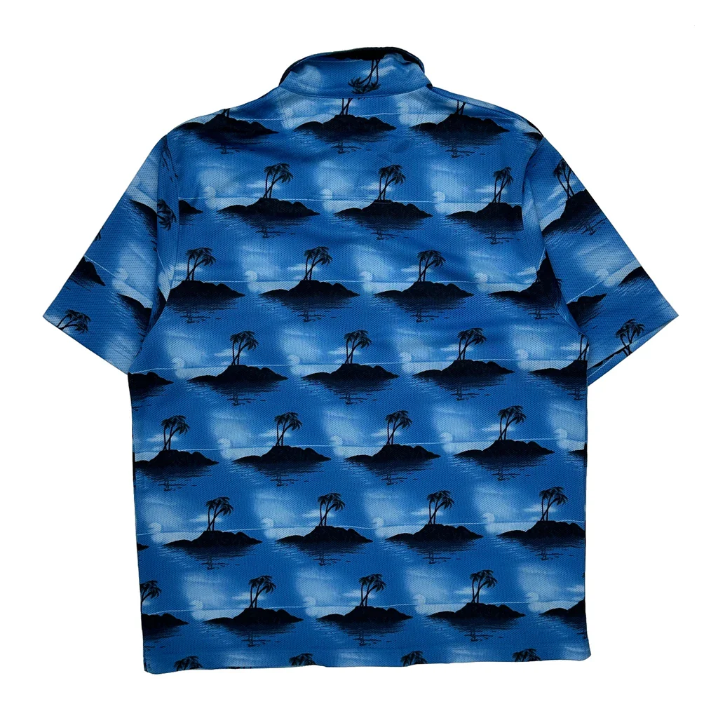 Unbranded Hawaiian Shirt - XL Blue Polyester - Image 2