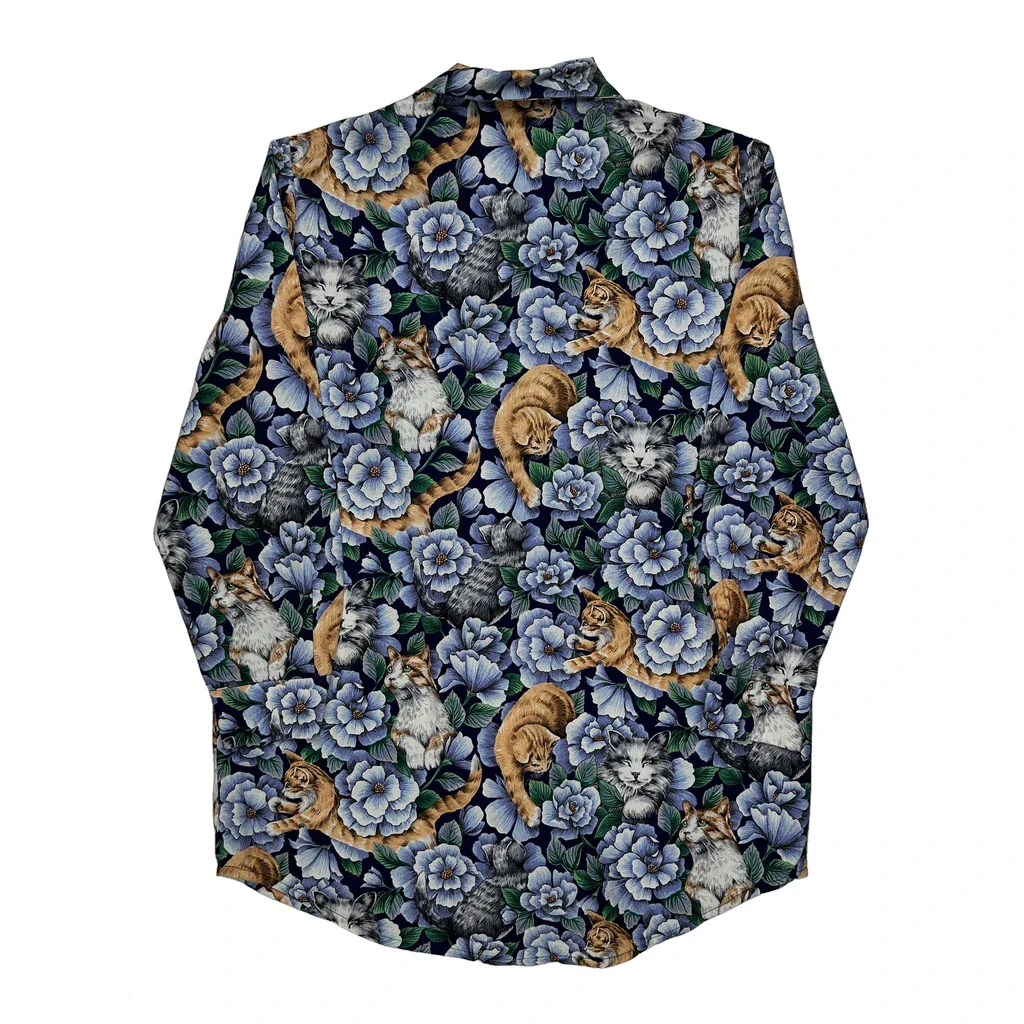 Unbranded Floral Hawaiian Shirt - Medium Multicoloured Cotton - Image 2