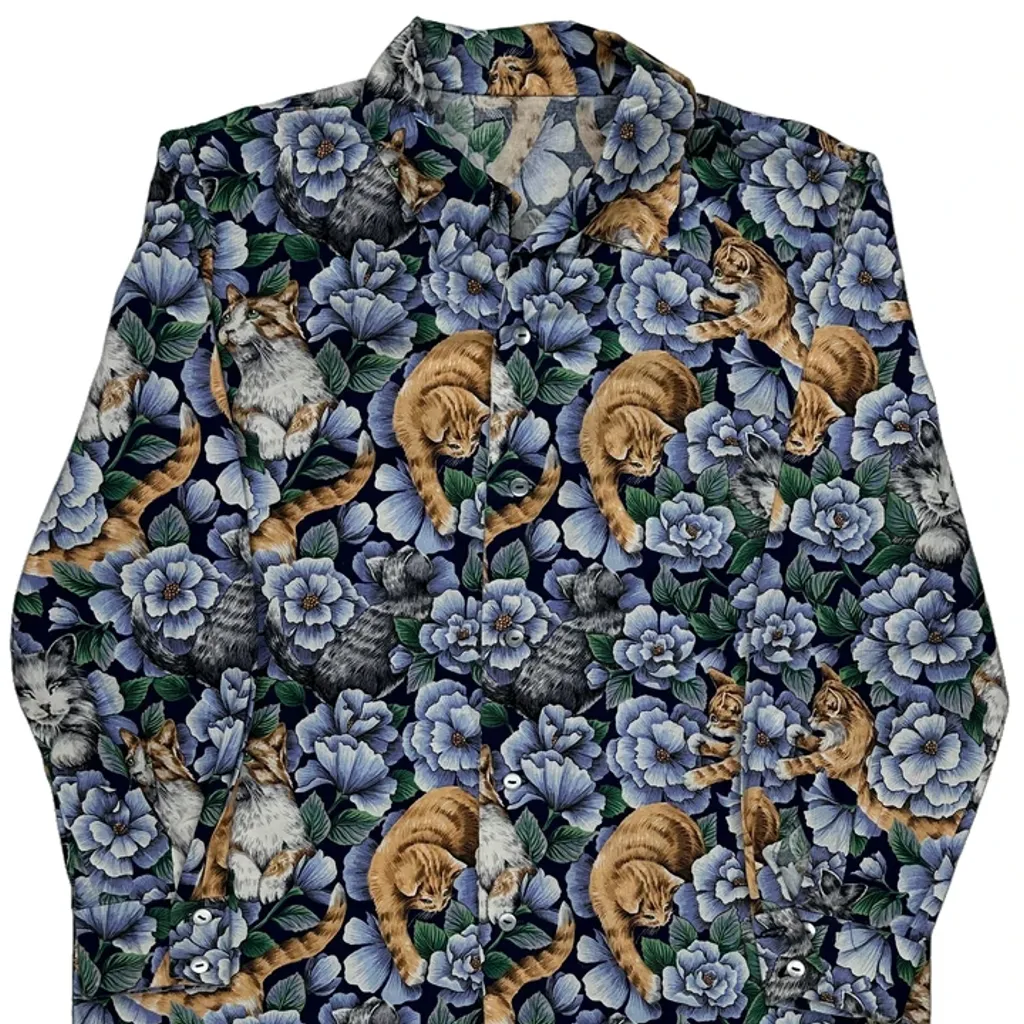 Unbranded Floral Hawaiian Shirt - Medium Multicoloured Cotton - Image 5