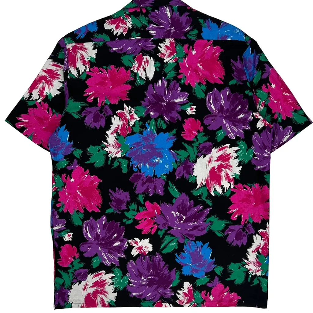 Unbranded Floral Hawaiian Shirt - Medium Multicoloured Cotton - Image 6