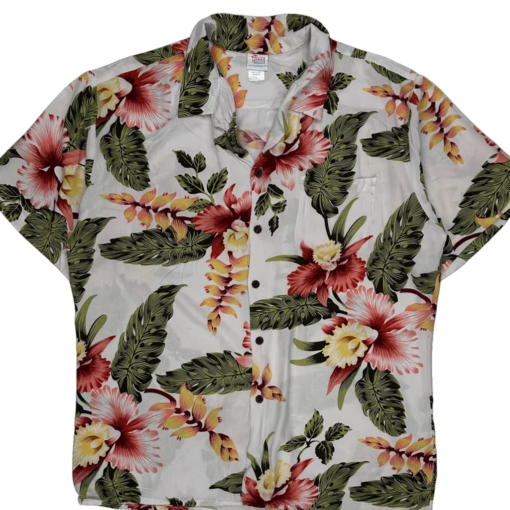 Unbranded Floral Hawaiian Shirt - XL Multicoloured Viscose - Image 4