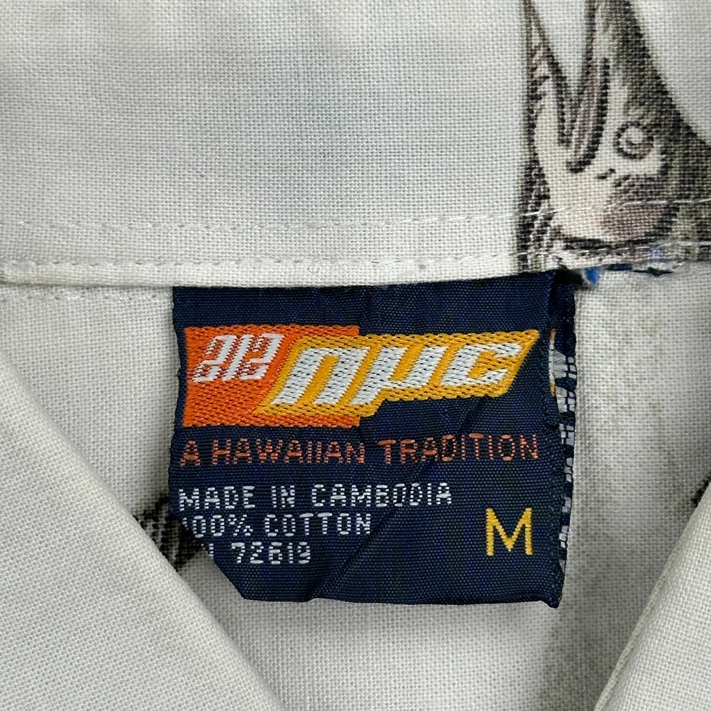 Unbranded Hawaiian Shirt - Medium White Cotton - Image 3