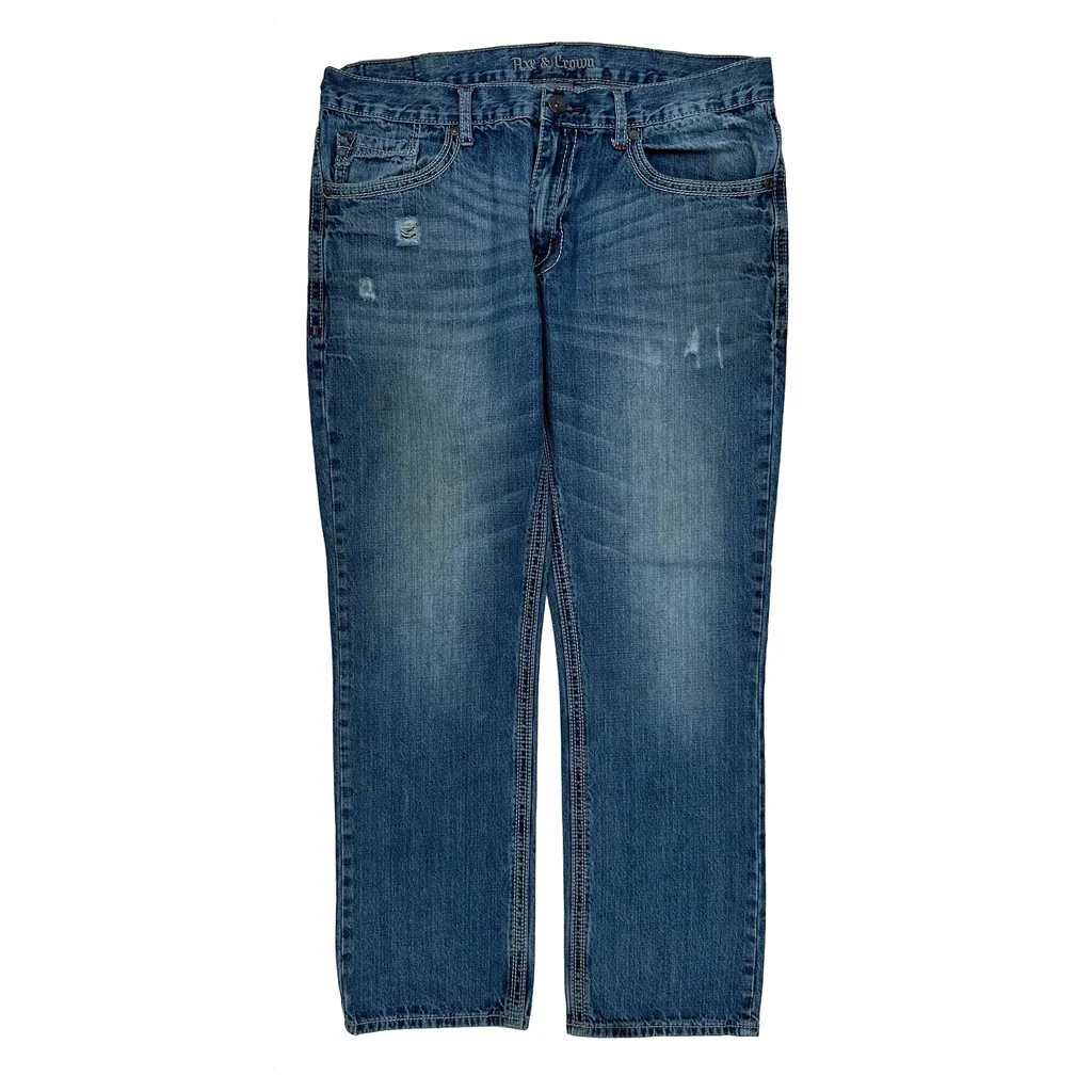 Unbranded Slim Fit Jeans - 36W 30L Blue Cotton - Image 2
