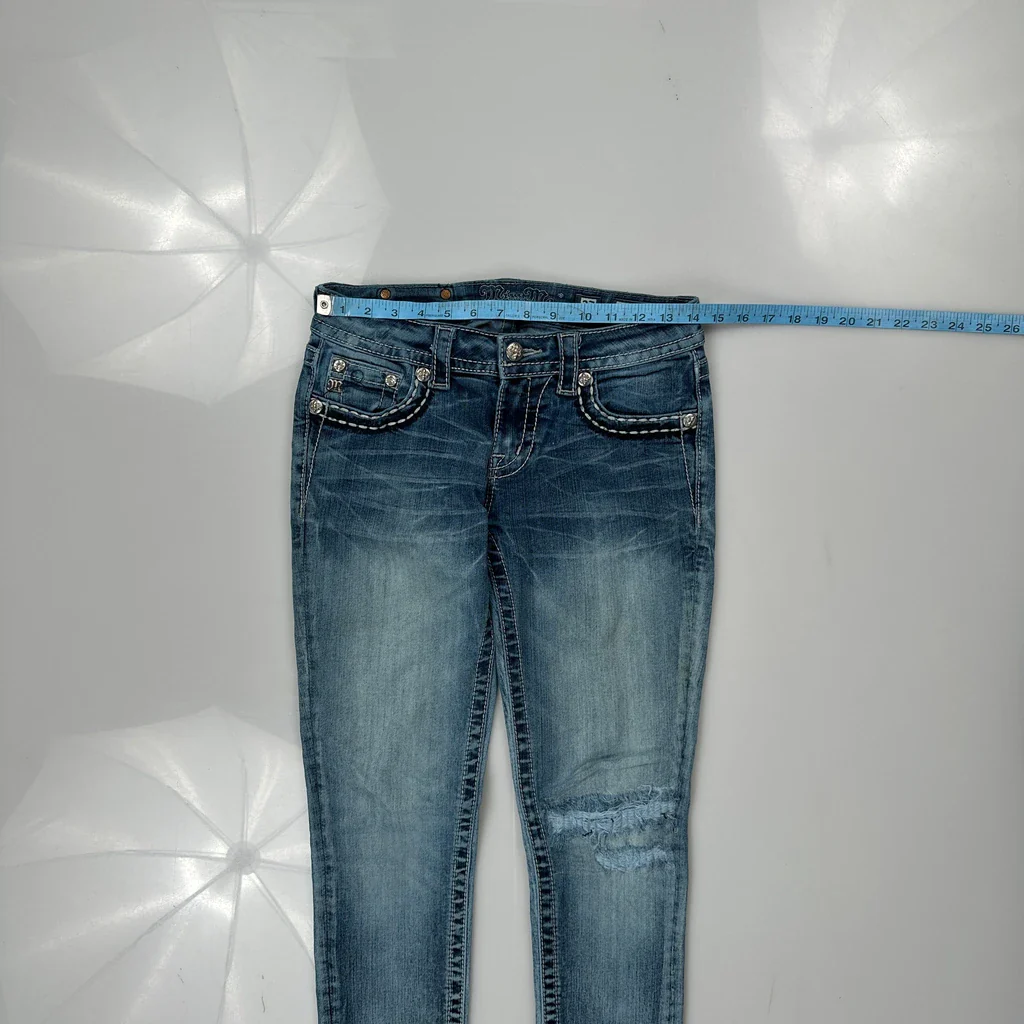 Unbranded Skinny Jeans - 28W UK 6 Blue Denim - Image 3