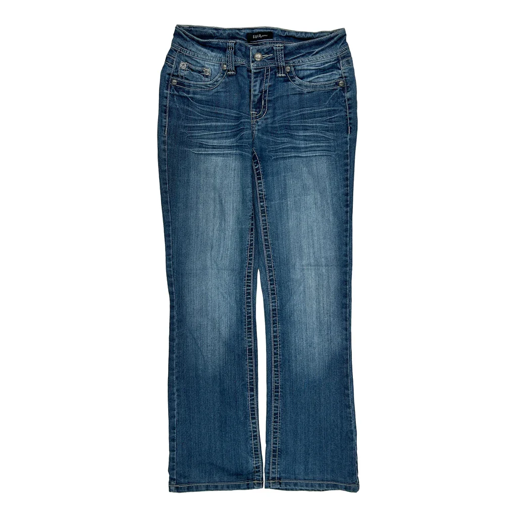 Unbranded Boot Cut Jeans - 30W UK 8 Blue Cotton - Image 2