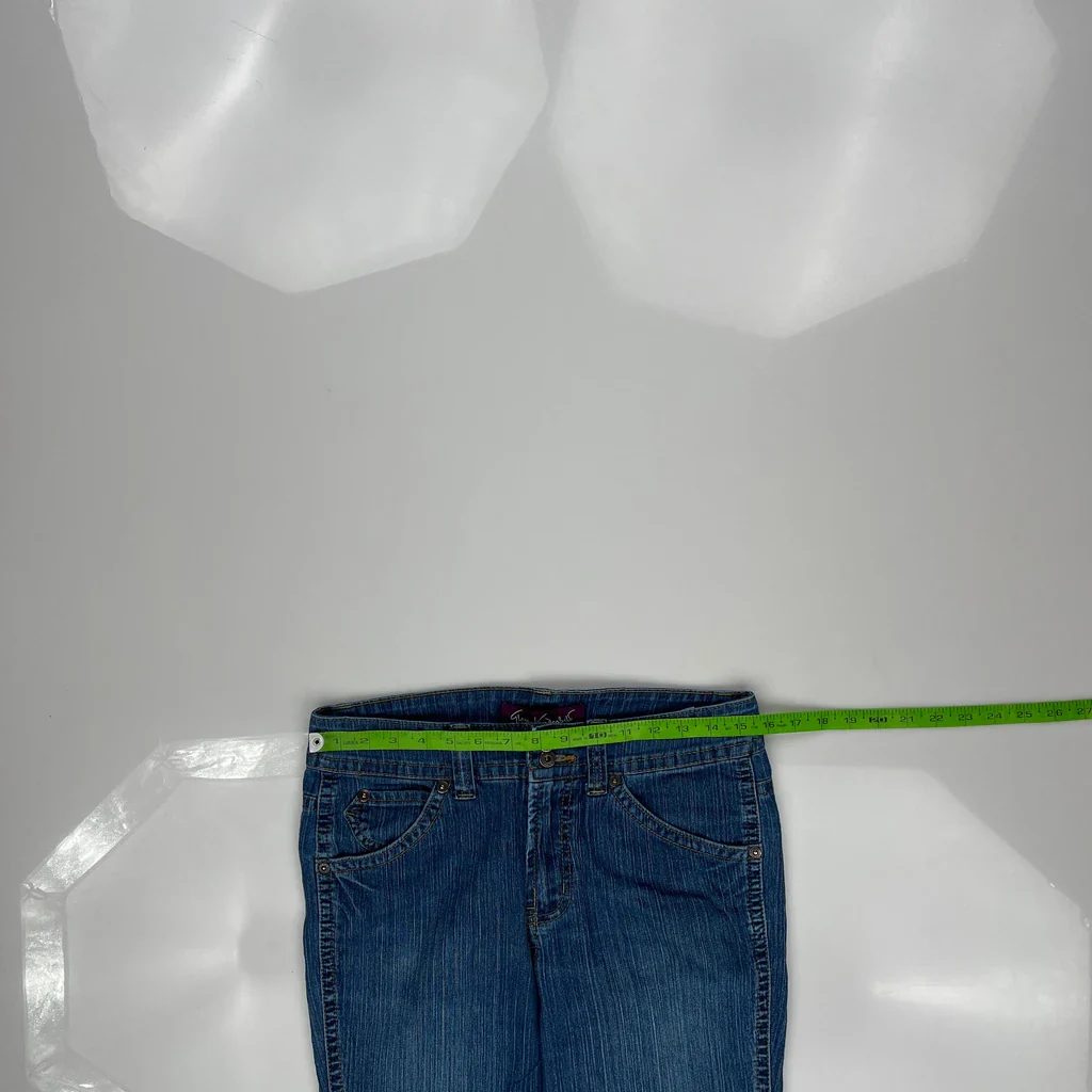 Unbranded Boot Cut Jeans - 31W UK 12 Blue Cotton Blend - Image 3