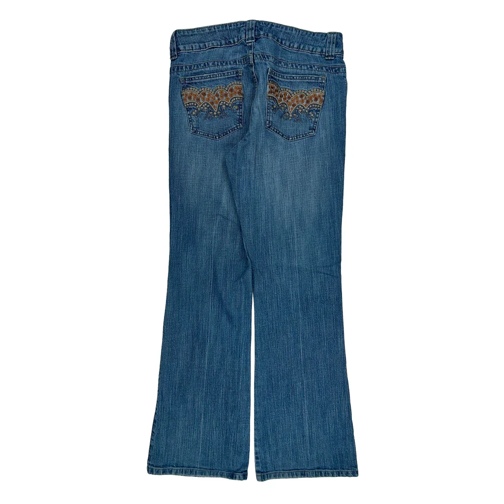 Unbranded Flared Jeans - 32W UK 12 Blue Cotton