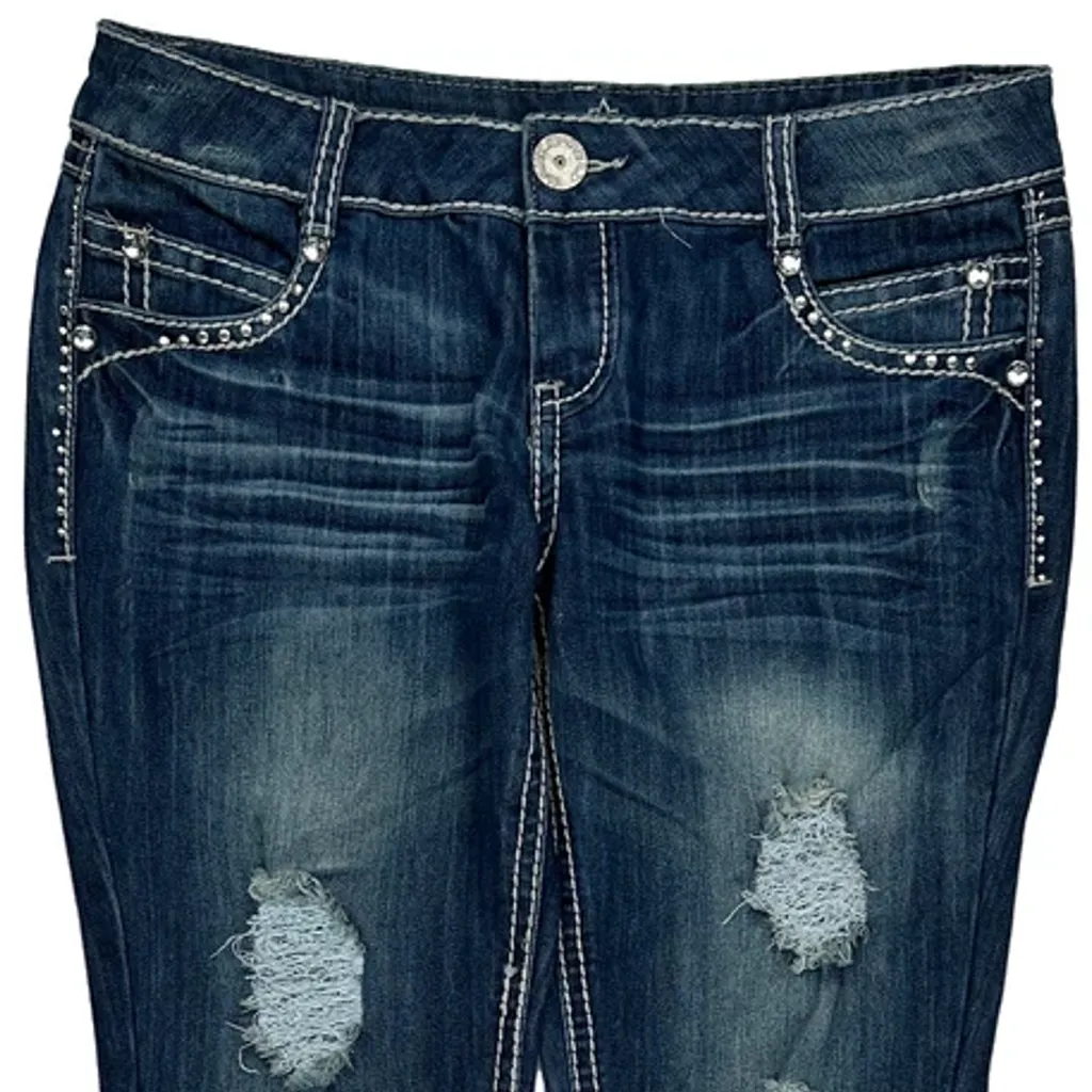 Unbranded Jeans - 34W UK 12 Blue Cotton Blend - Image 10