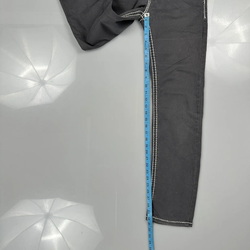 Unbranded Contrast Stitch Jeans - 28W US 4 Gray Cotton - Image 5