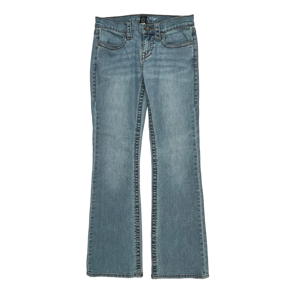 Unbranded Boot Cut Jeans - 30W UK 8 Light Wash Cotton - Image 2