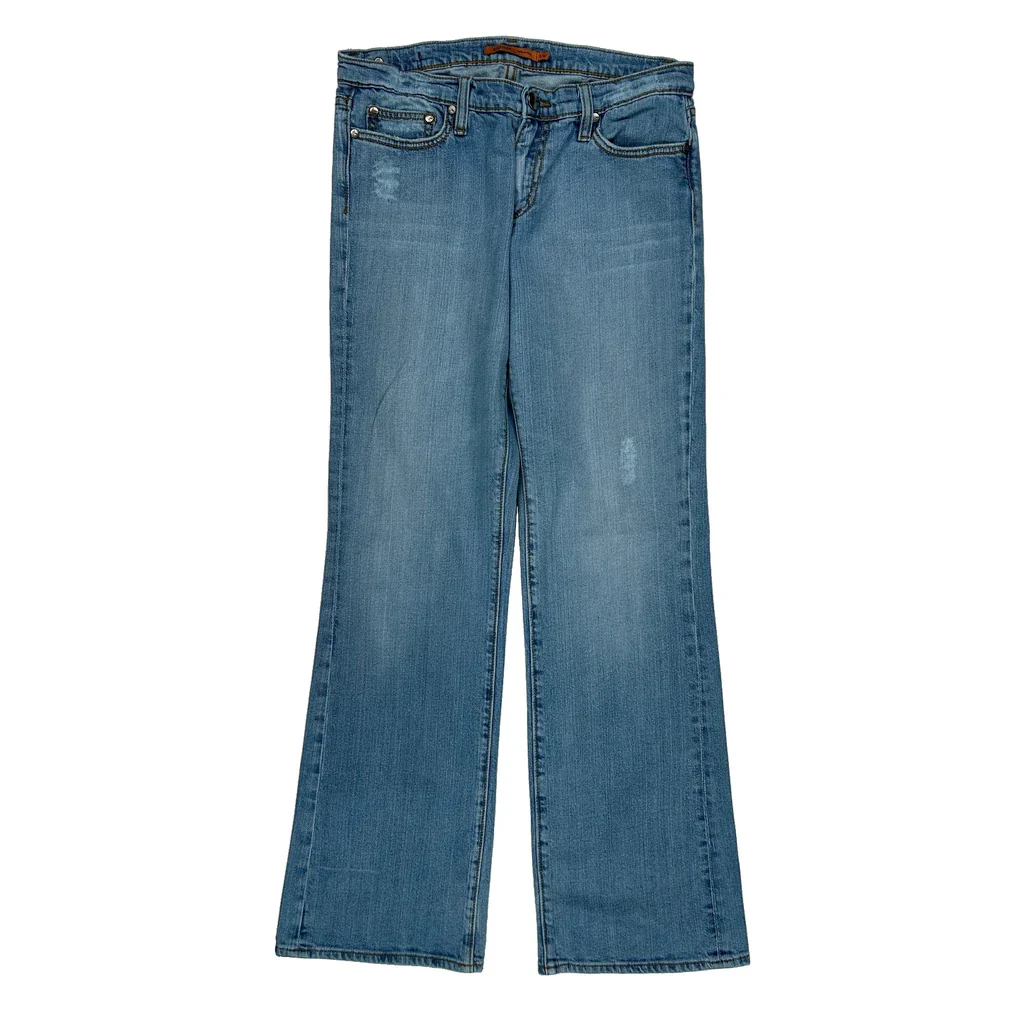 Unbranded Studded Jeans - 30W UK 10 Light Wash Cotton Blend - Image 2