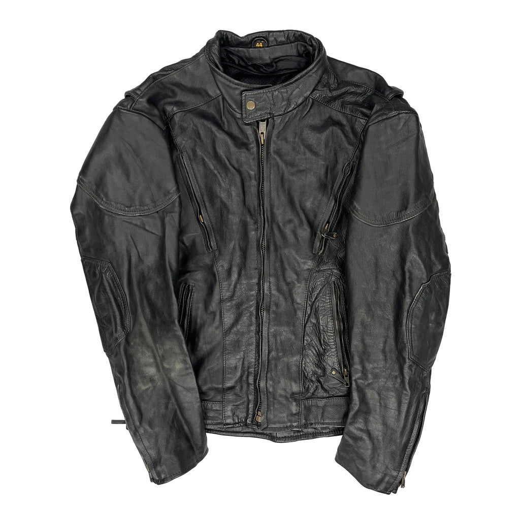 Unbranded Motorcycle Leather Jacket - Large Black Leather