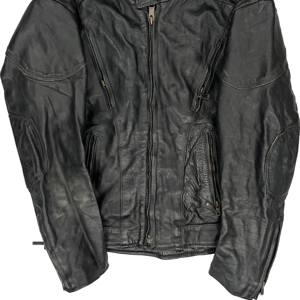 Unbranded Motorcycle Leather Jacket - Large Black Leather - Image 5