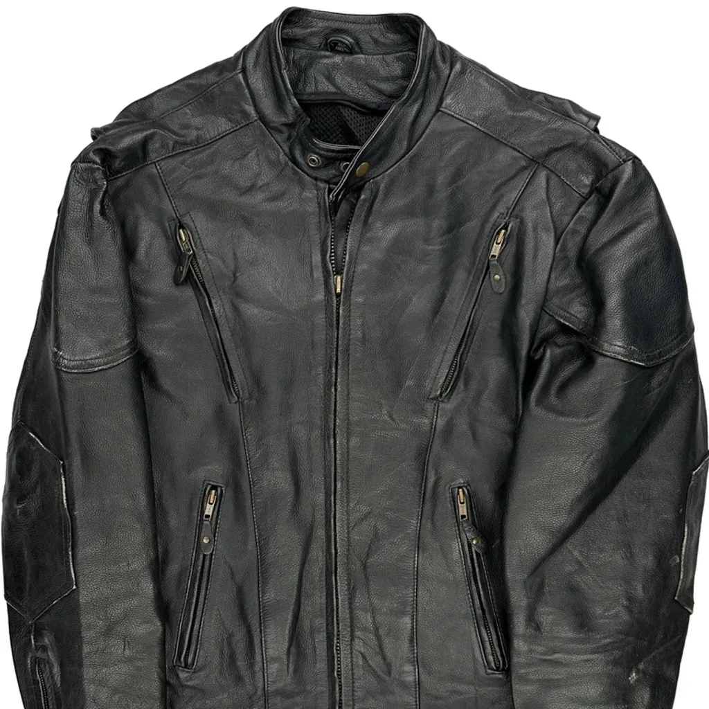 Unbranded Motorcycle Leather Jacket - Large Black Leather - Image 5