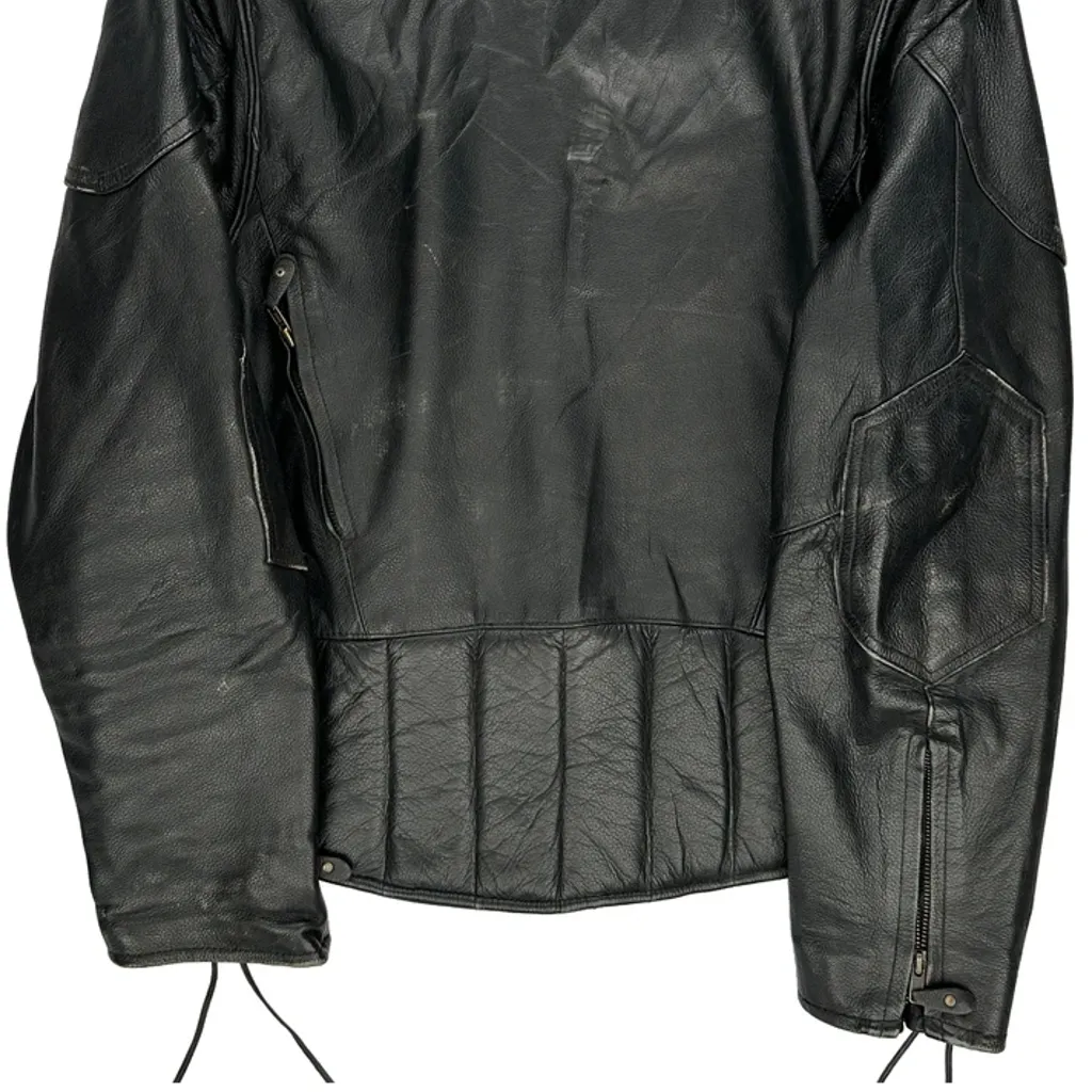 Unbranded Motorcycle Leather Jacket - Large Black Leather - Image 6