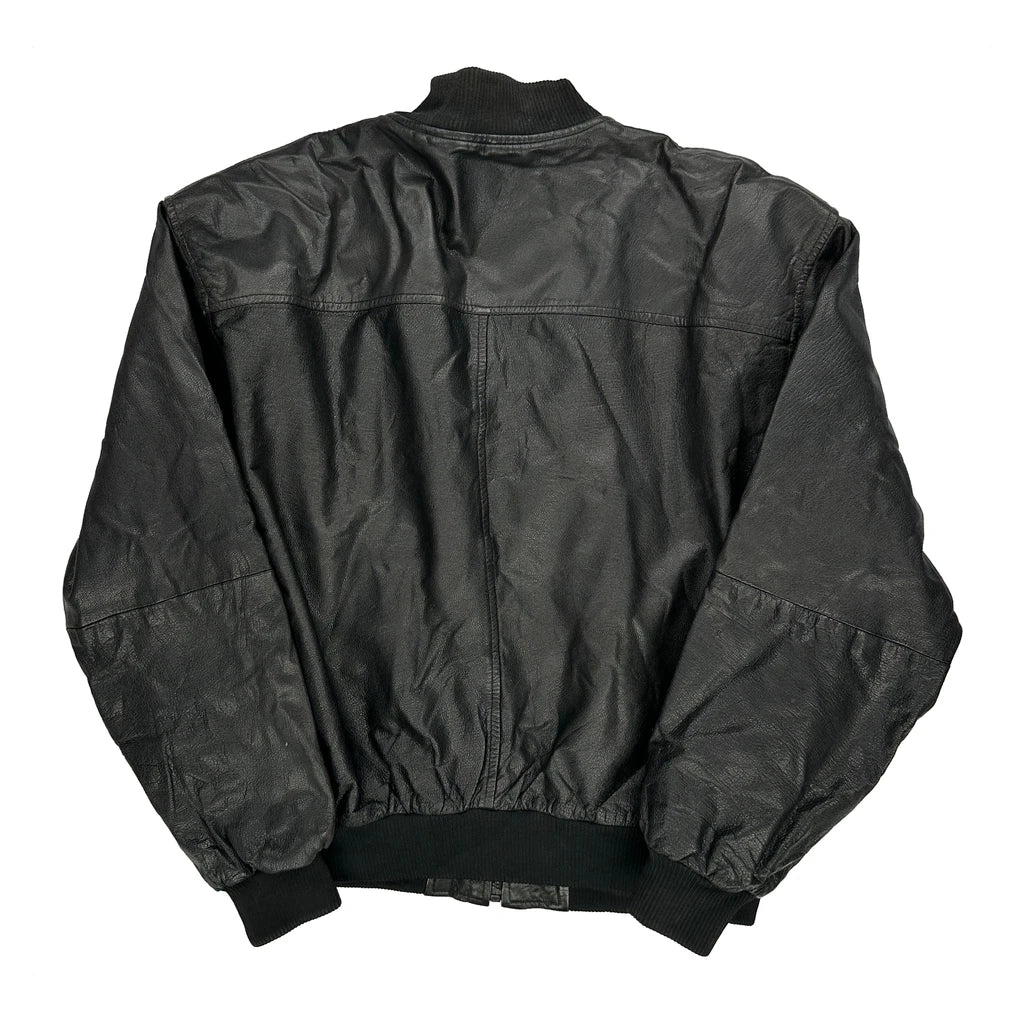 Unbranded Flight Leather Jacket - Large Black Leather - Image 2
