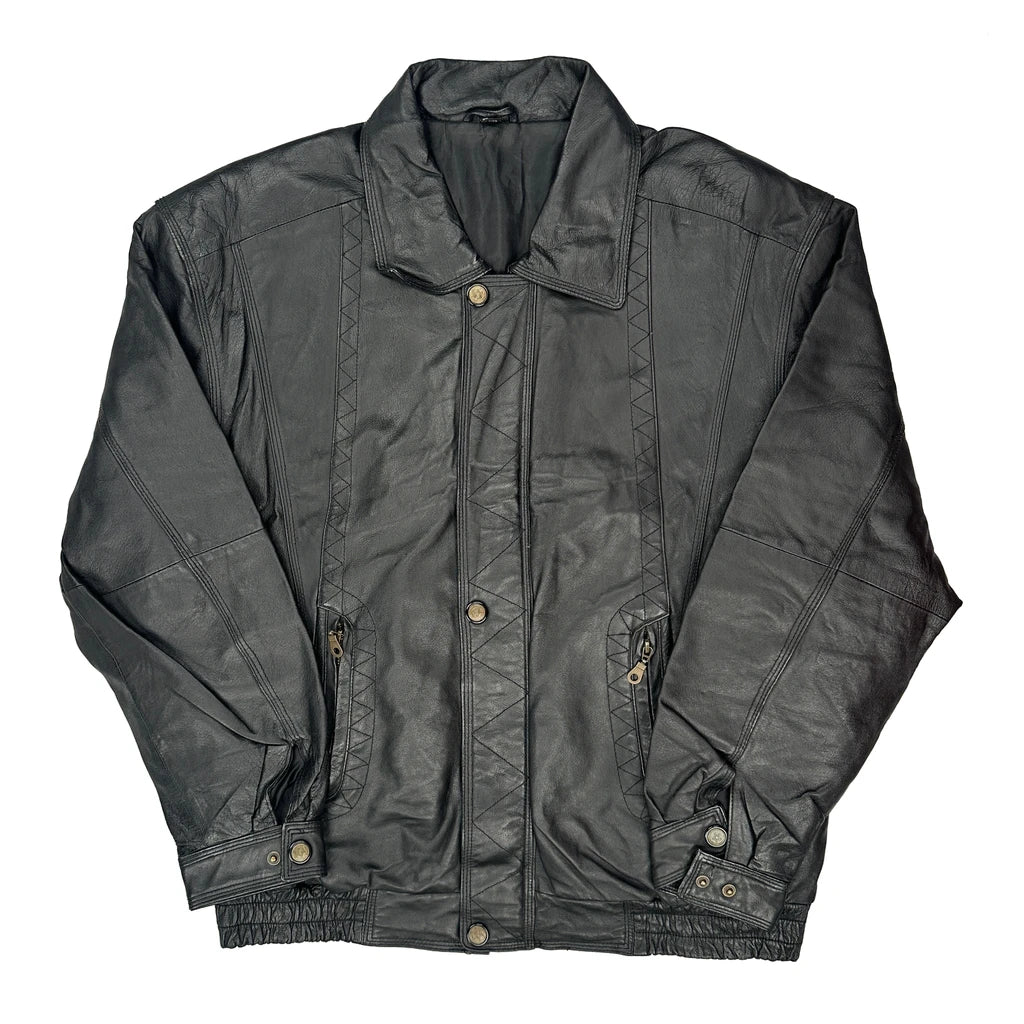Unbranded Leather Jacket - Large Black Leather