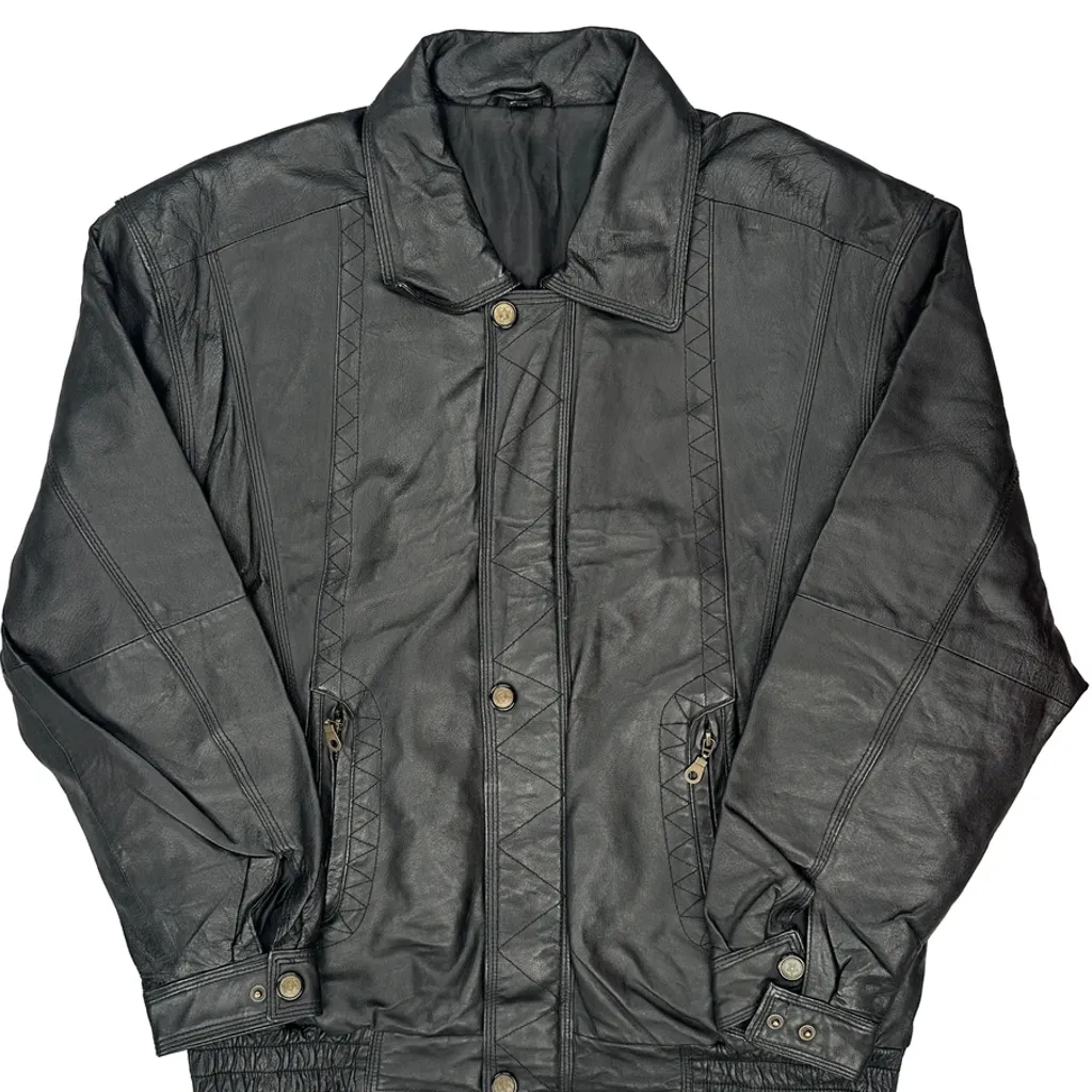 Unbranded Leather Jacket - Large Black Leather - Image 4