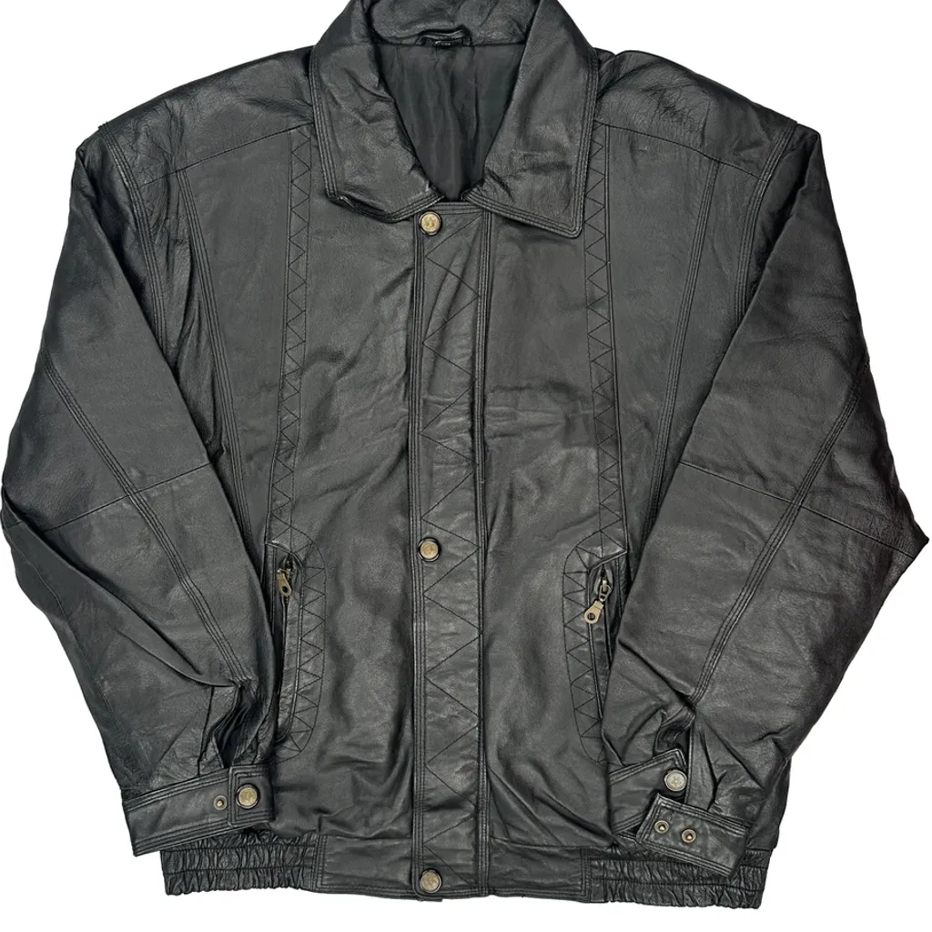 Unbranded Leather Jacket - Large Black Leather - Image 5