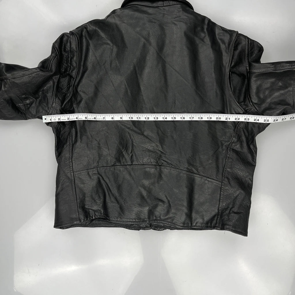Unbranded Motorcycle Leather Jacket - XL Black Leather - Image 3