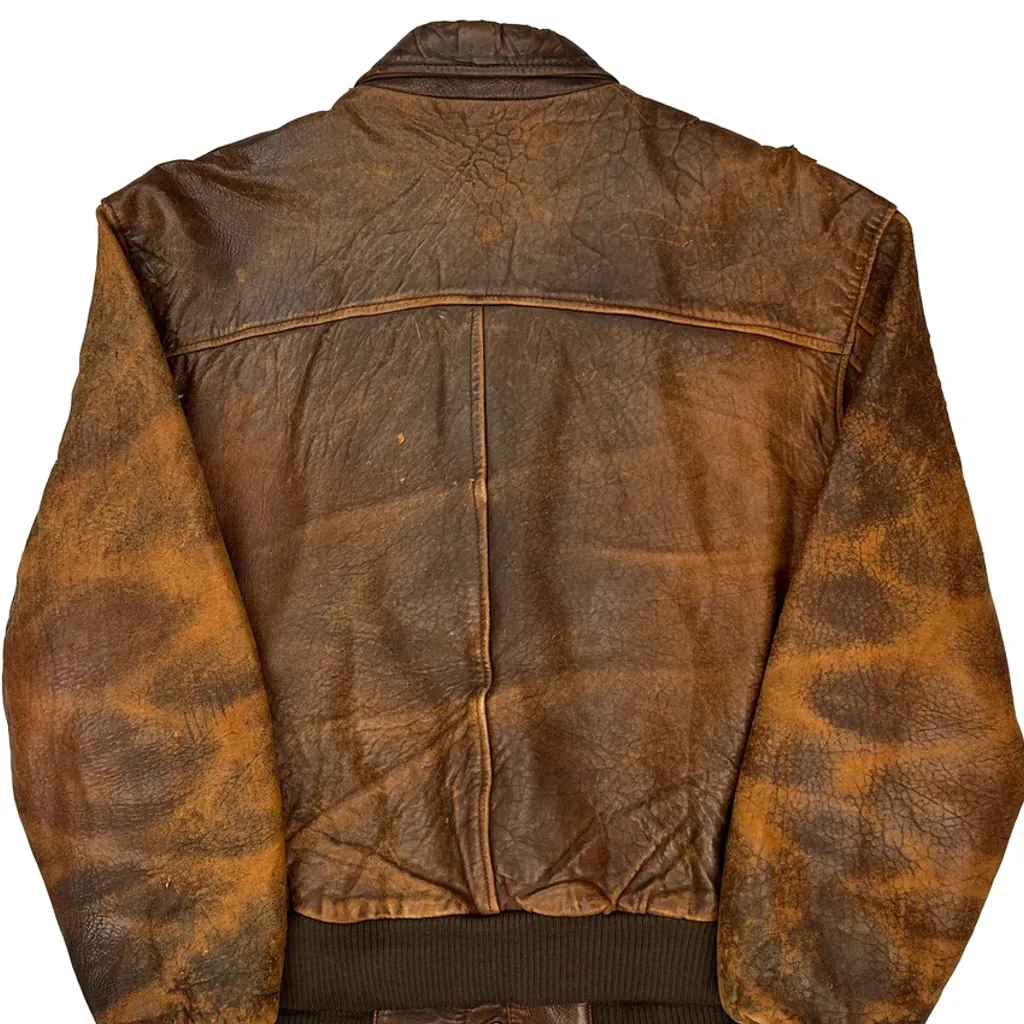 Unbranded A2 Flight Leather Jacket - Large Brown Leather - Image 6