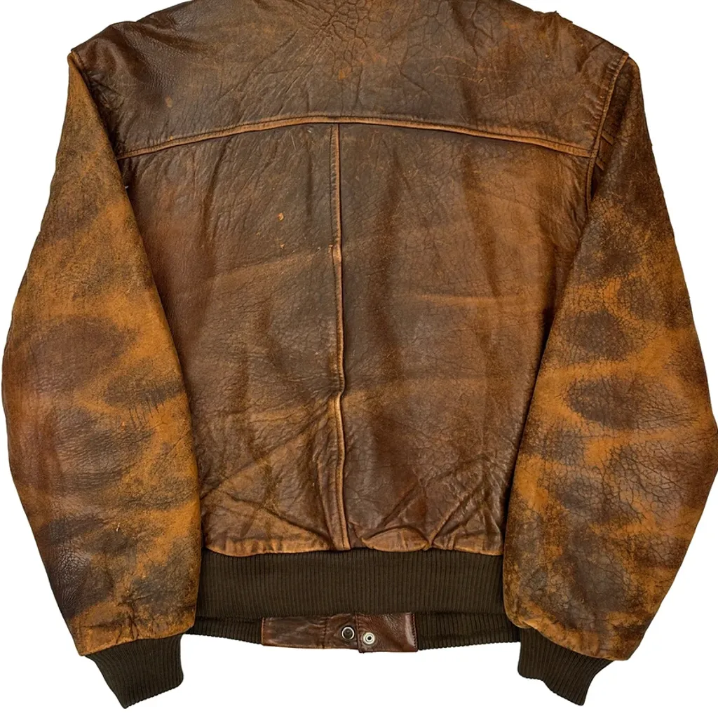 Unbranded A2 Flight Leather Jacket - Large Brown Leather - Image 7