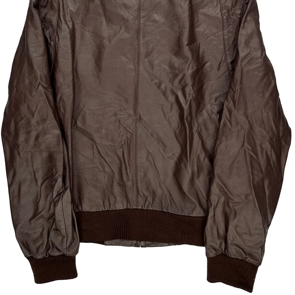 Unbranded Flight Leather Jacket - Medium Brown Leather - Image 6