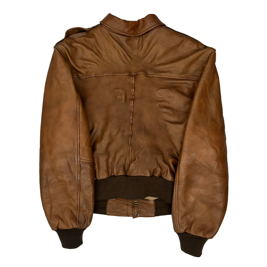 Unbranded A2 Flight Leather Jacket - Medium Brown Leather - Image 2