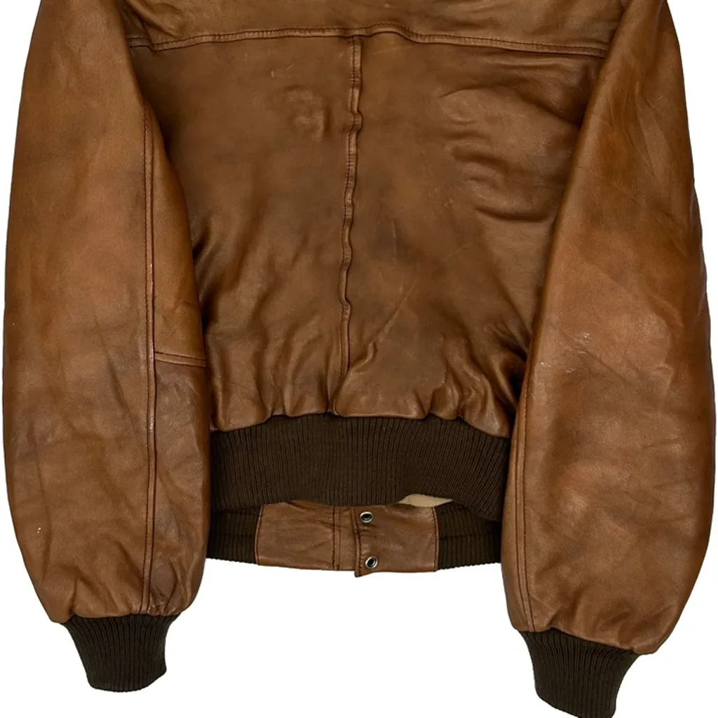 Unbranded A2 Flight Leather Jacket - Medium Brown Leather - Image 6