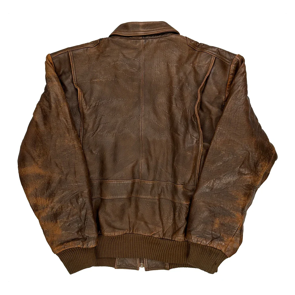 A-2 Flight Leather Jacket - Small Brown Leather - Image 2