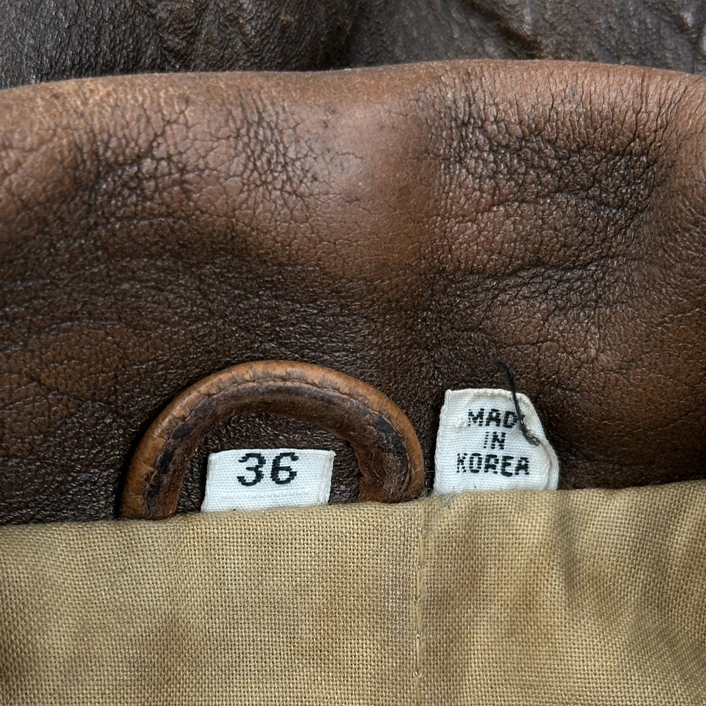 A-2 Flight Leather Jacket - Small Brown Leather - Image 3