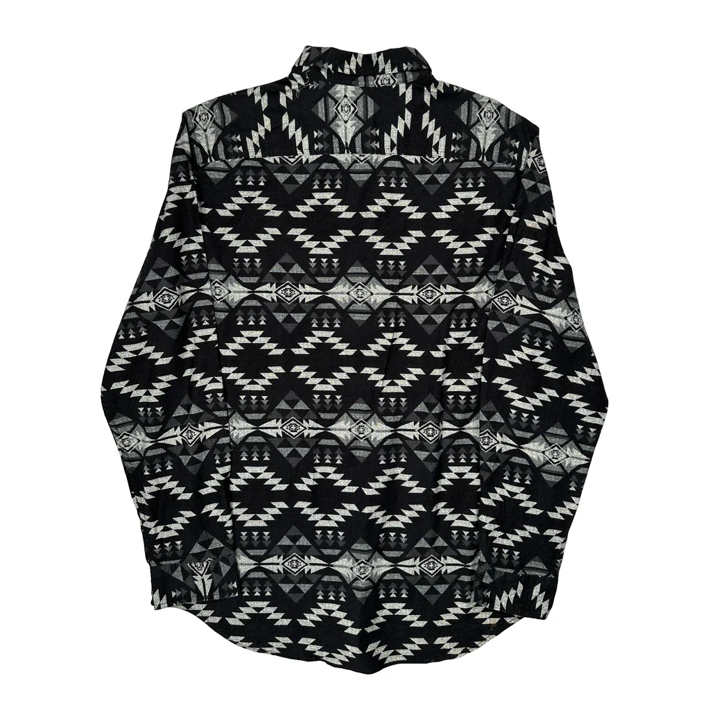 Unbranded Patterned Shirt - XL Black Cotton - Image 2