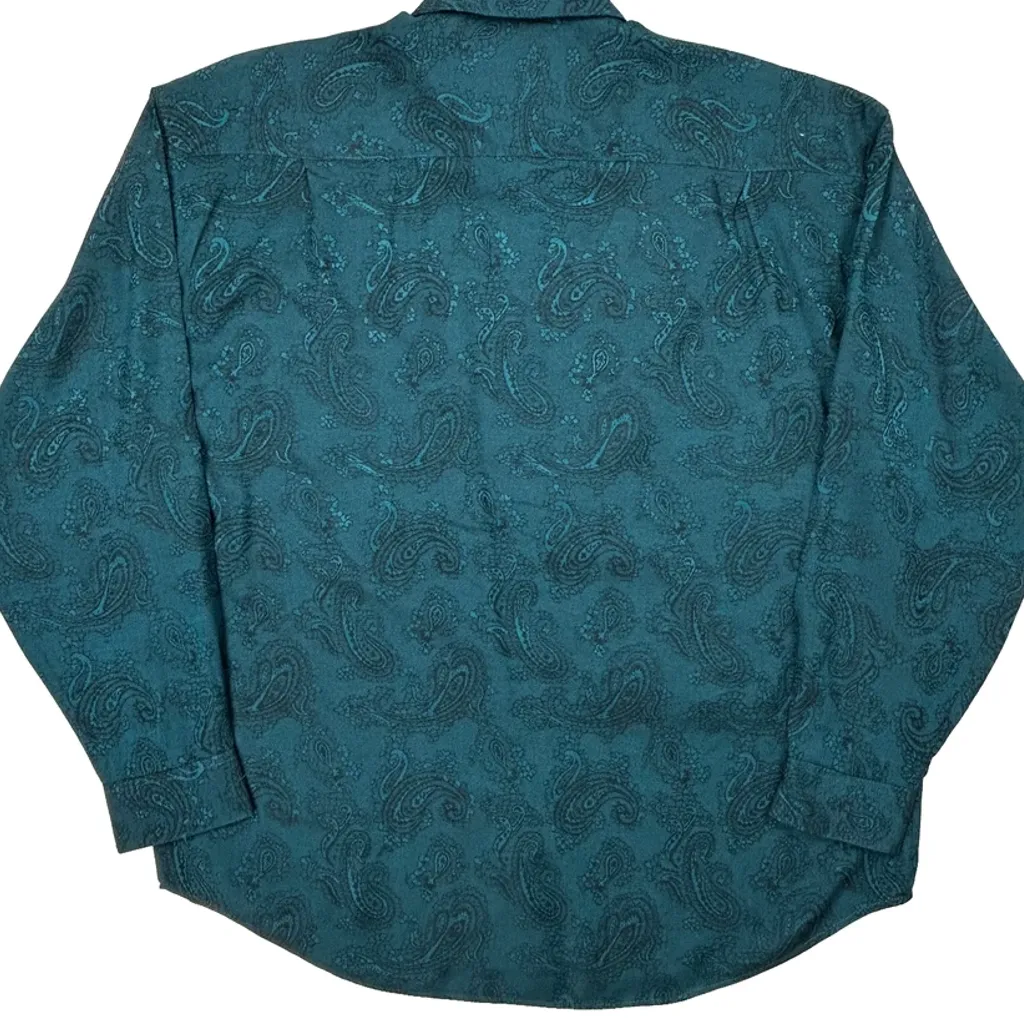 Unbranded Patterned Shirt - Large Green Polyester - Image 7