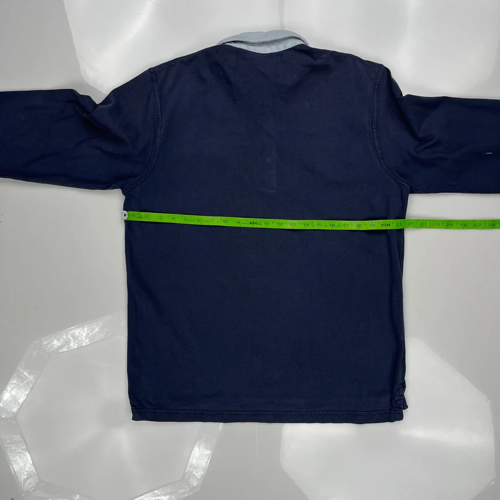 Unbranded Rugby Shirt - Large Blue Cotton - Image 3