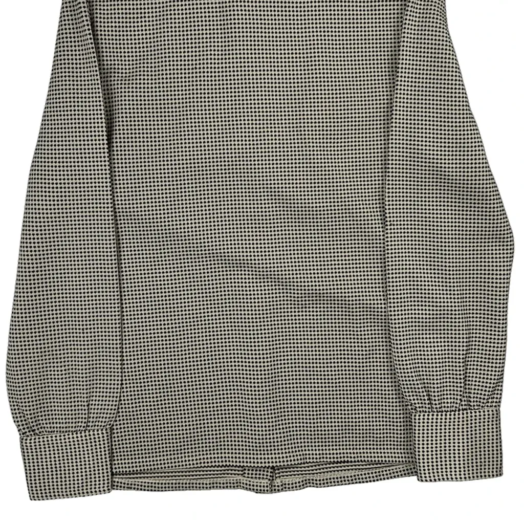 Unbranded Checked Dagger Collar Shirt - Small Black & White Cotton - Image 7