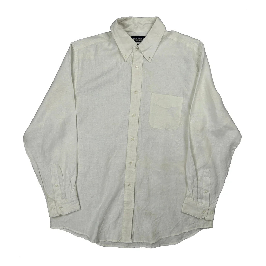 Unbranded Shirt - Large White Linen