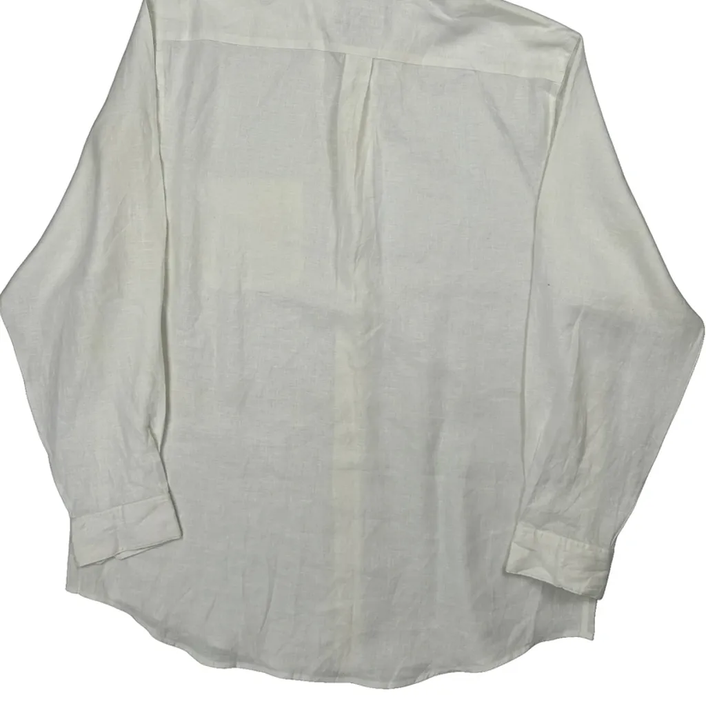 Unbranded Shirt - Large White Linen - Image 6