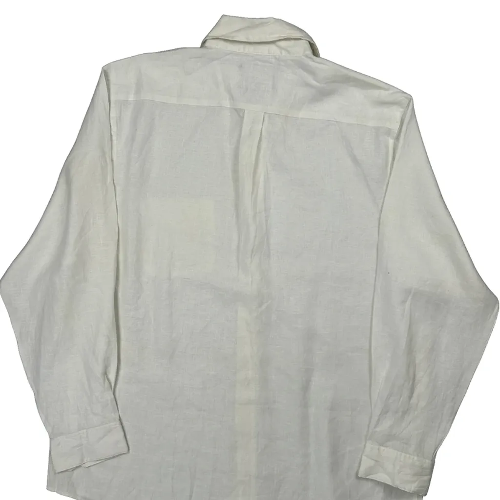 Unbranded Shirt - Large White Linen - Image 7