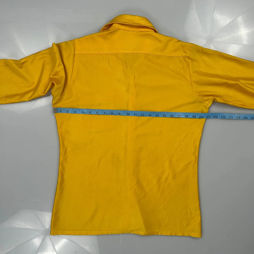 Unbranded Shirt - Medium Yellow Polyester - Image 3