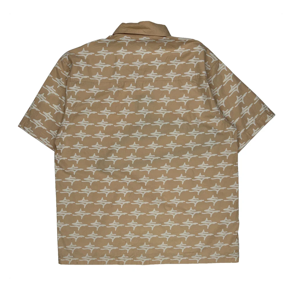 Unbranded Short Sleeve Shirt - Large Beige Cotton - Image 2
