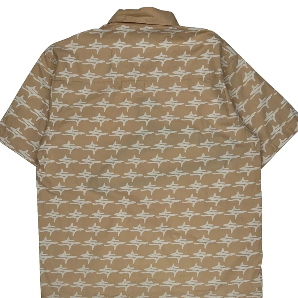 Unbranded Short Sleeve Shirt - Large Beige Cotton - Image 6