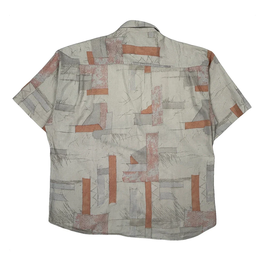 Unbranded Short Sleeve Shirt - XL Beige Cotton - Image 2