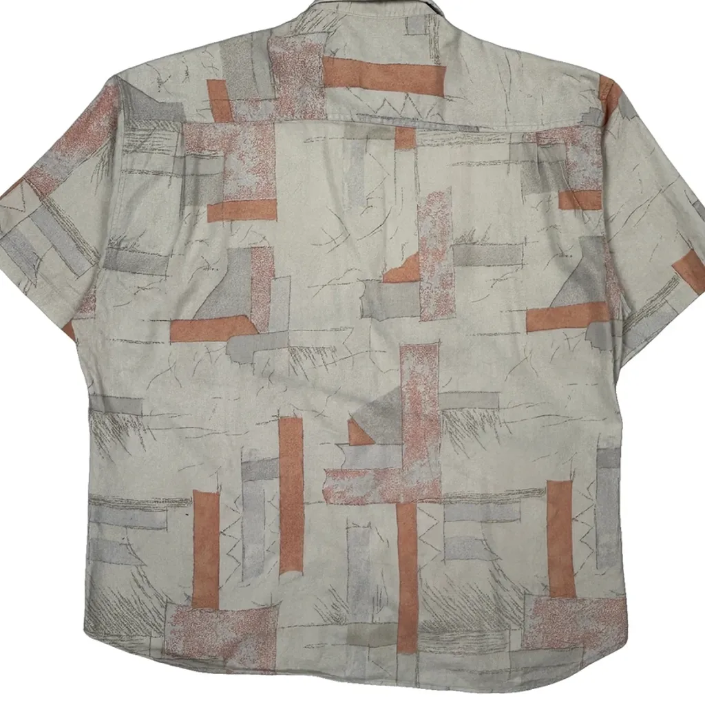 Unbranded Short Sleeve Shirt - XL Beige Cotton - Image 6
