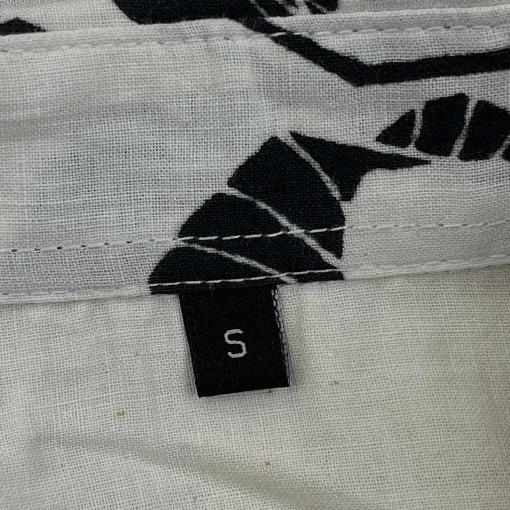 Unbranded Floral Short Sleeve Shirt - Small White Cotton - Image 3