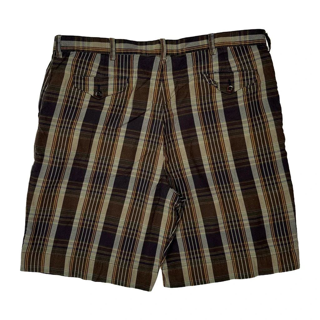 Unbranded Checked Shorts - 38W 10L Brown Cotton