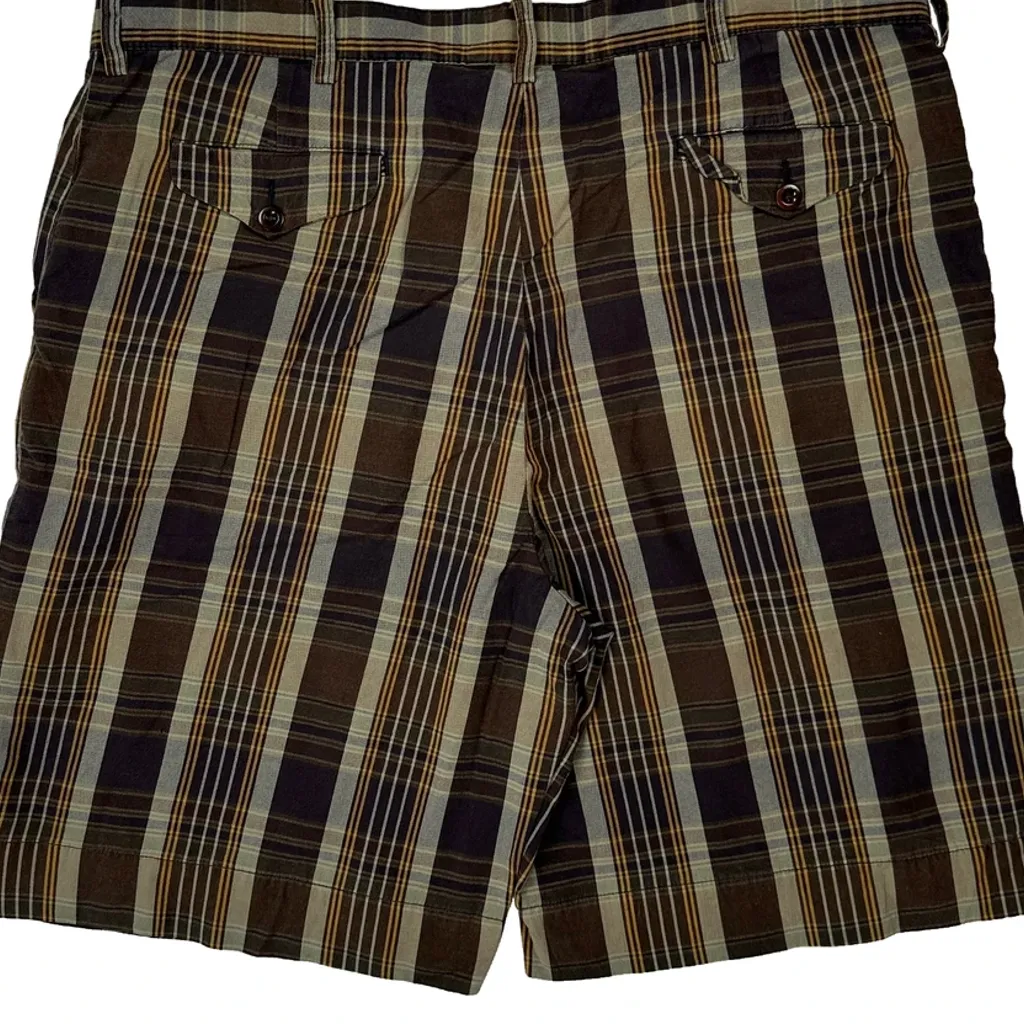 Unbranded Checked Shorts - 38W 10L Brown Cotton - Image 6