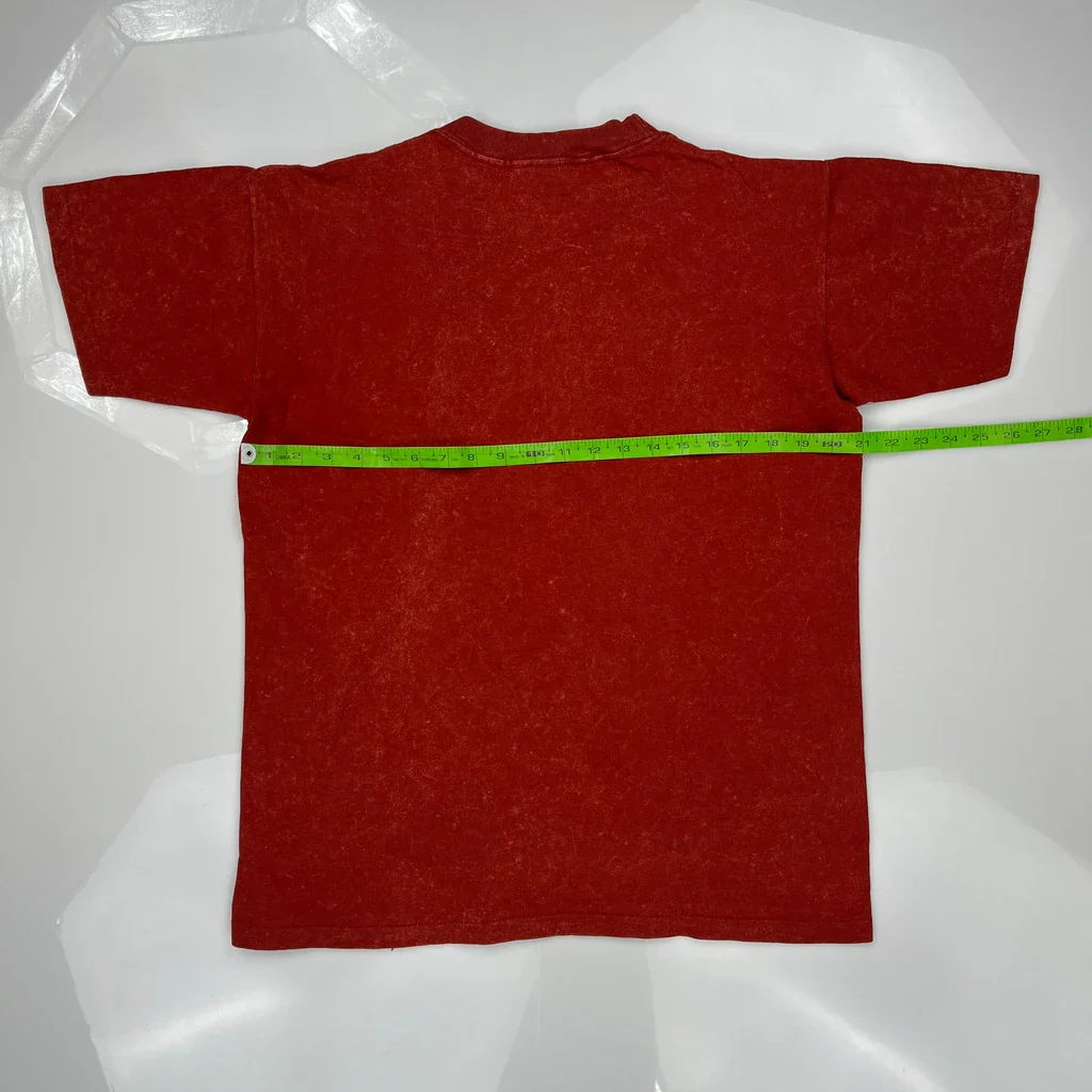 Unbranded Single Stitch T-Shirt - Large Red Cotton - Image 3
