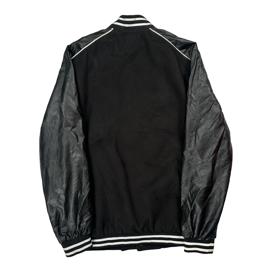 Unbranded Varsity Jacket - No Size Black Leather - Image 2